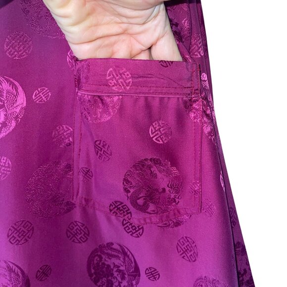 Begonia Vintage Mens Shirt Size XXL Pink Embossed Rare Casual Pure Silk - Picture 4 of 12